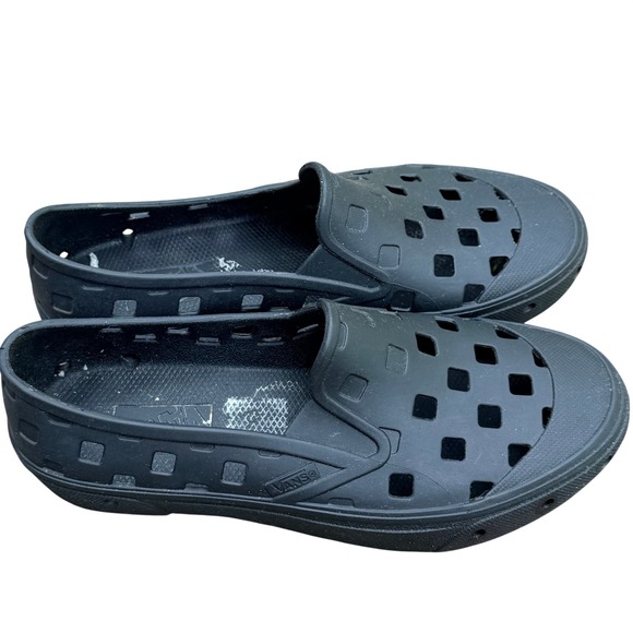 Vans Trek Slip-On Black Water Shoes Mens 5 Womens 6.5 Checkerboard Gorpcore EUC main image 8
